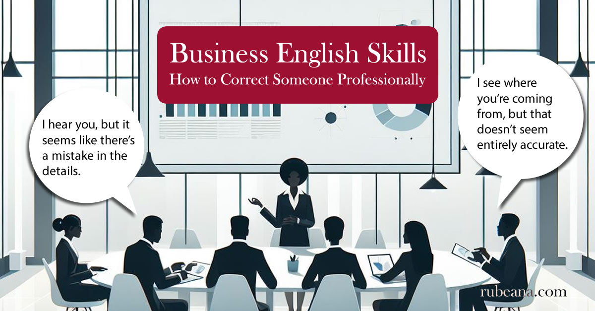 How to correct someone professionally